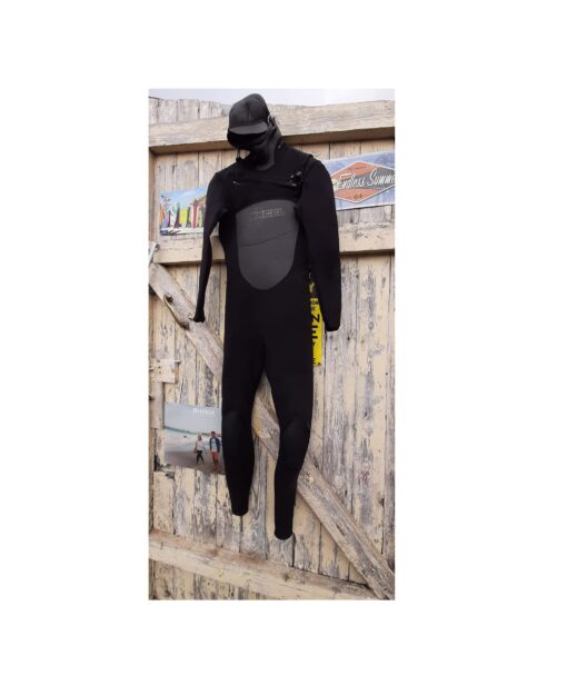 used xcel 4/3 drylock hooded wetsuit size mt