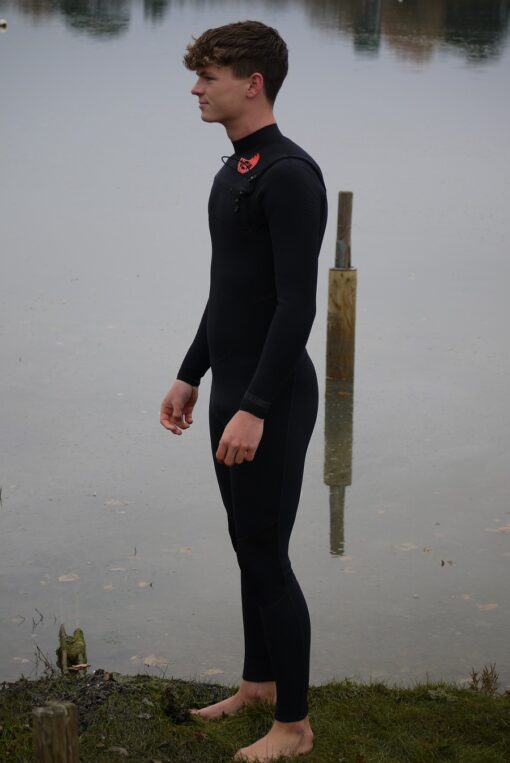 NCW 5/3mm thermal lined yamamoto neoprene full winter wetsuit chest zip side