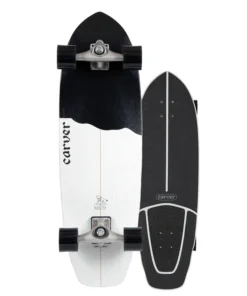Carver 32.5 Black Tip CX complete surf skateboard #1