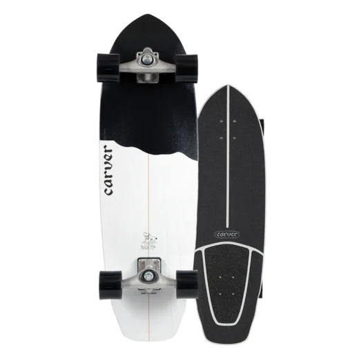 Carver 32.5 Black Tip CX complete surf skateboard #1