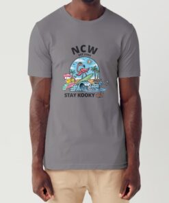 NCW Stay Kooky flamingo tee charcoal